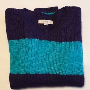 NWT Ann Taylor Loft Purple/Turquoise Sweater